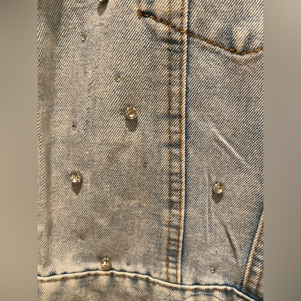 Bedazzled Denim Vest - Picture 3 of 4